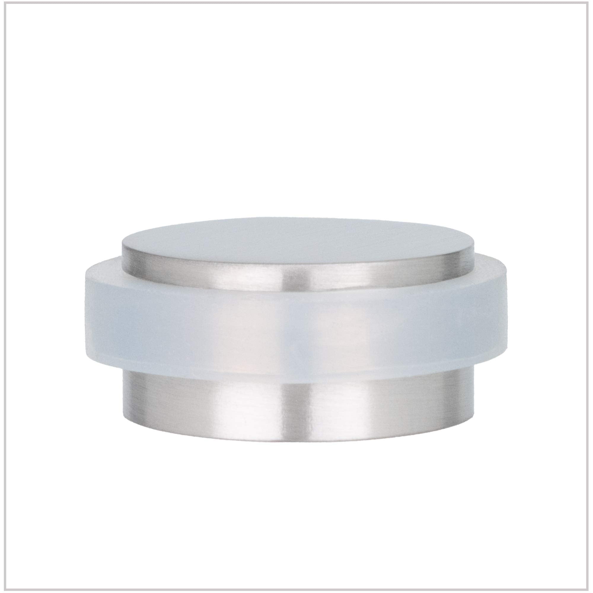 Evi|Adhesive Door Stop| Stainless Steel With Transparent Rubber|High Resistance