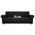 Znsayotx Stretch Oversized Couch Cover Universal Sofa Covers For Living Room Dogs Pet Furniture Protector Spandex Extra Large Sofa Slipcovers With Anti Slip Foam Sticks (Black, Xl Sofa)