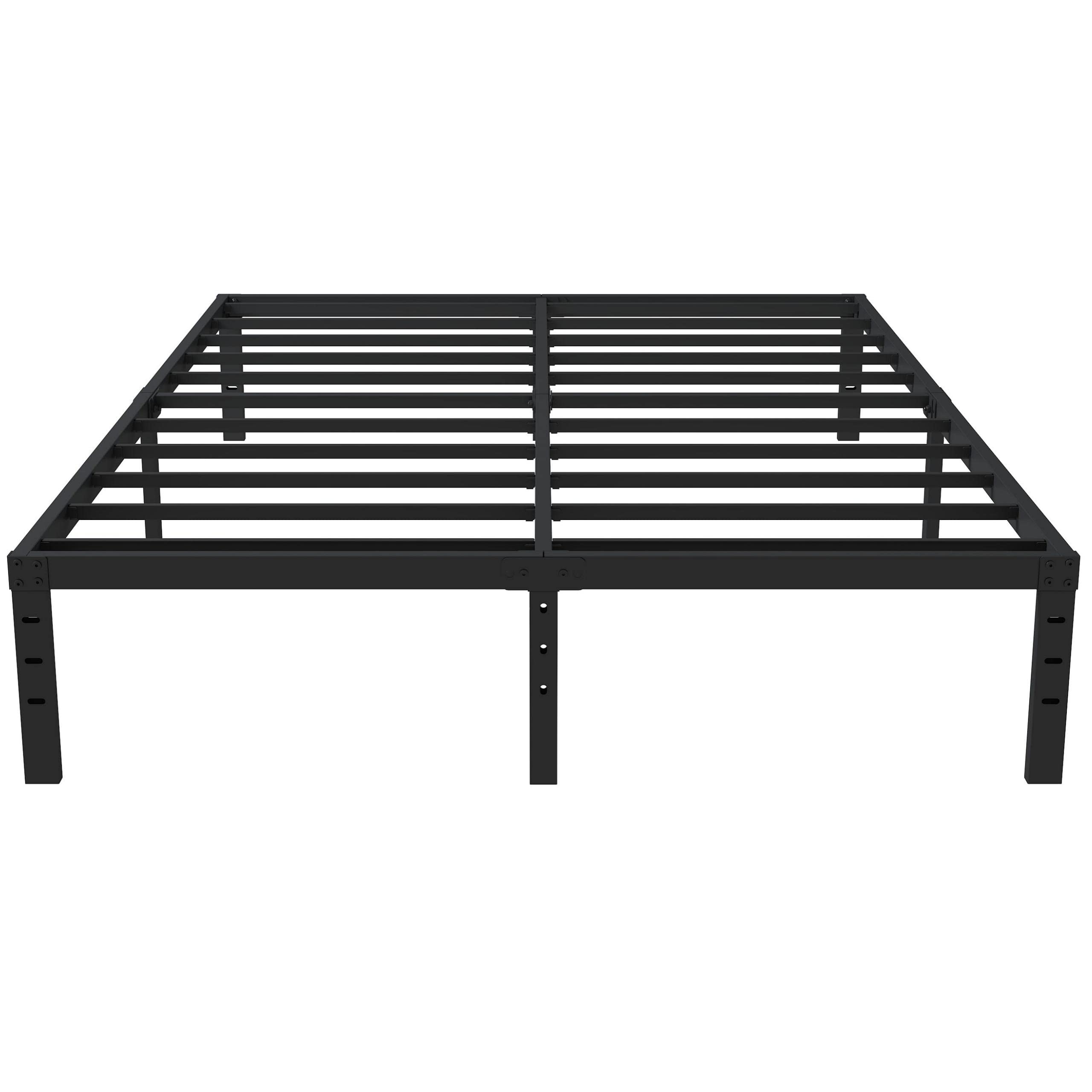 Upcanso King Bed Frame No Box Spring Needed, 14 Inch Heavy Duty King Platform Bed Frame, 1200lbs Steel Slats Support, Easy Assem