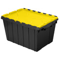Akro-Mils 66486 12-Gallon Plastic Stackable Storage KeepBox Tote Container with Attached Hinged Lid, 21-1/2-Inch x 15-Inch x 12-