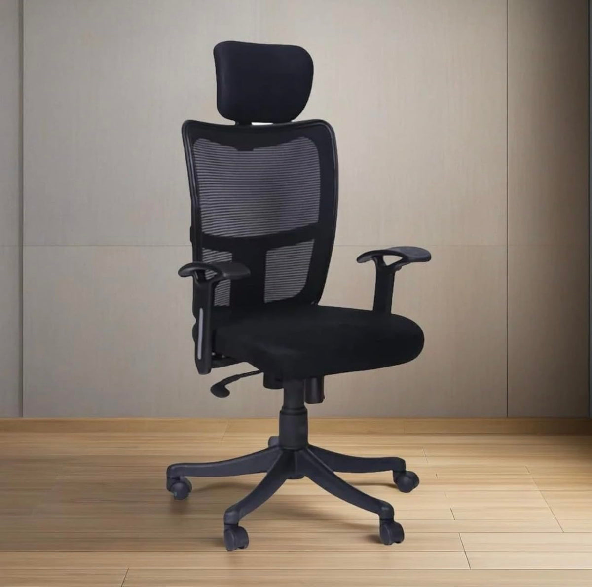 Ergonomic Office Chair With Adjustable Headrest, Breathable Mesh Back, Adjustable Armrests, Lumbar Support, Swivel Computer Desk
