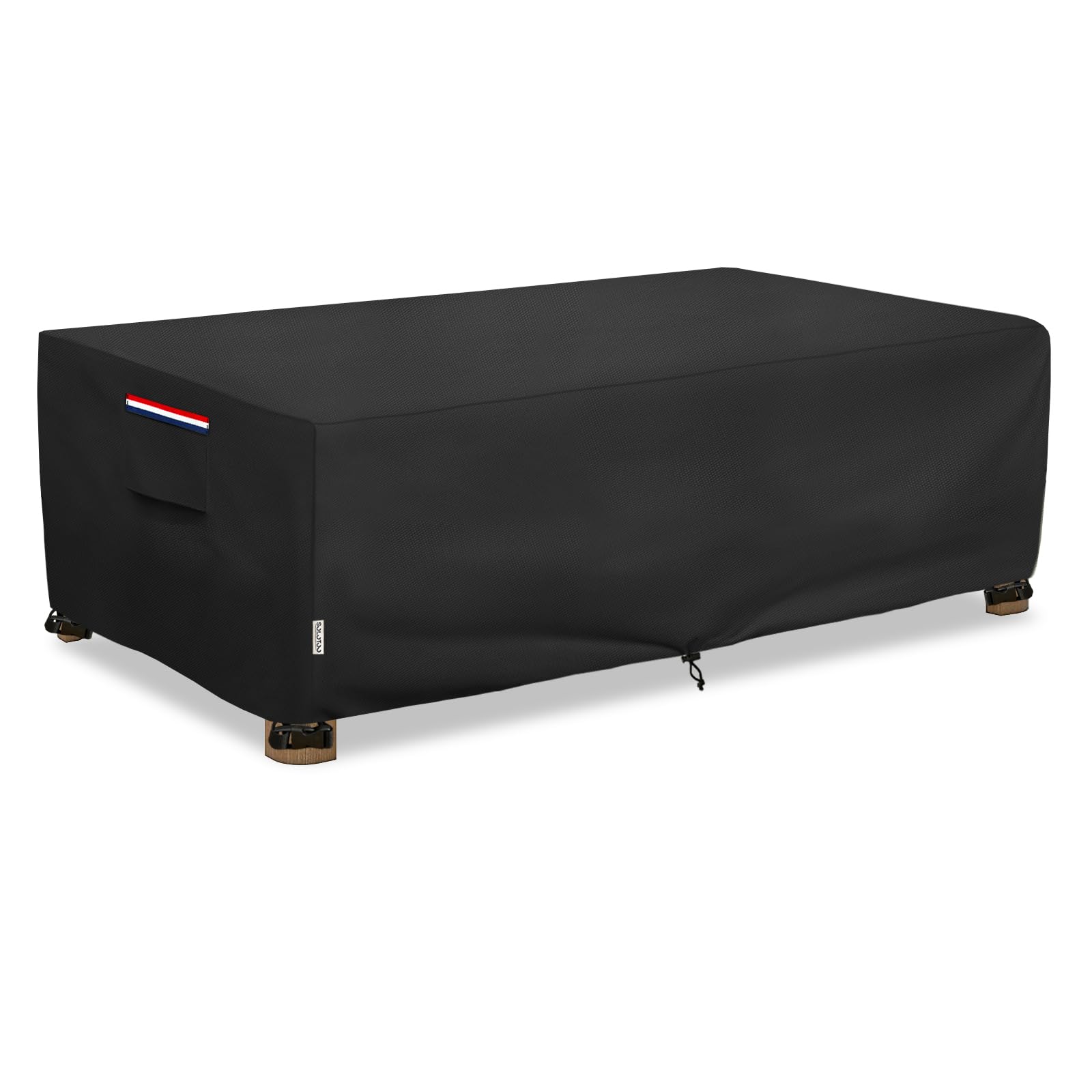 SoloToo Outdoor Coffee Table Cover Waterproof, Patio Rectangular Side Table Covers, 42W x 26D x 16H Inches Outdoor Tables Cover 