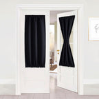 Nicetown Blackout Door Window Curtain For Privacy, Rod Pocket Thermal Insulated French Door Curtains For Bedroom Living Room, Door Curtain With Tieback For Classroom Entry Door, 25 X 50 Inch, 1 Panel