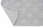 HomeRoots Grey PET Yarn 5’ x 7’ Gray Diamond Lattice Modern Area Rug