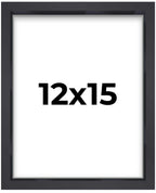 12x15 Shadow Box Frame Contemporary Black | 1'' Depth of Usable Space| Interior Size 12x15 or 15x12 Inches| UV Resistant Acrylic
