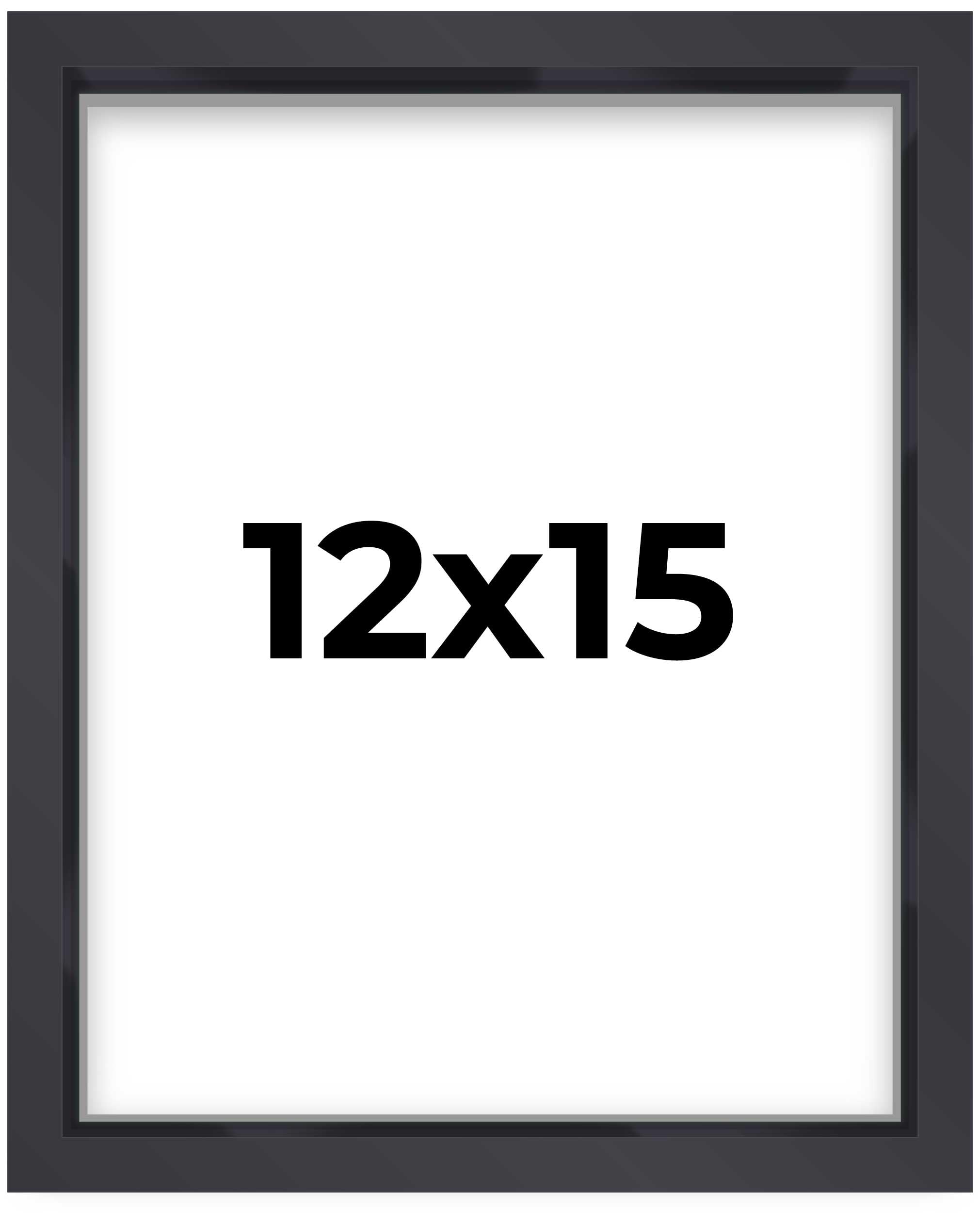 12x15 Shadow Box Frame Contemporary Black | 1'' Depth of Usable Space| Interior Size 12x15 or 15x12 Inches| UV Resistant Acrylic