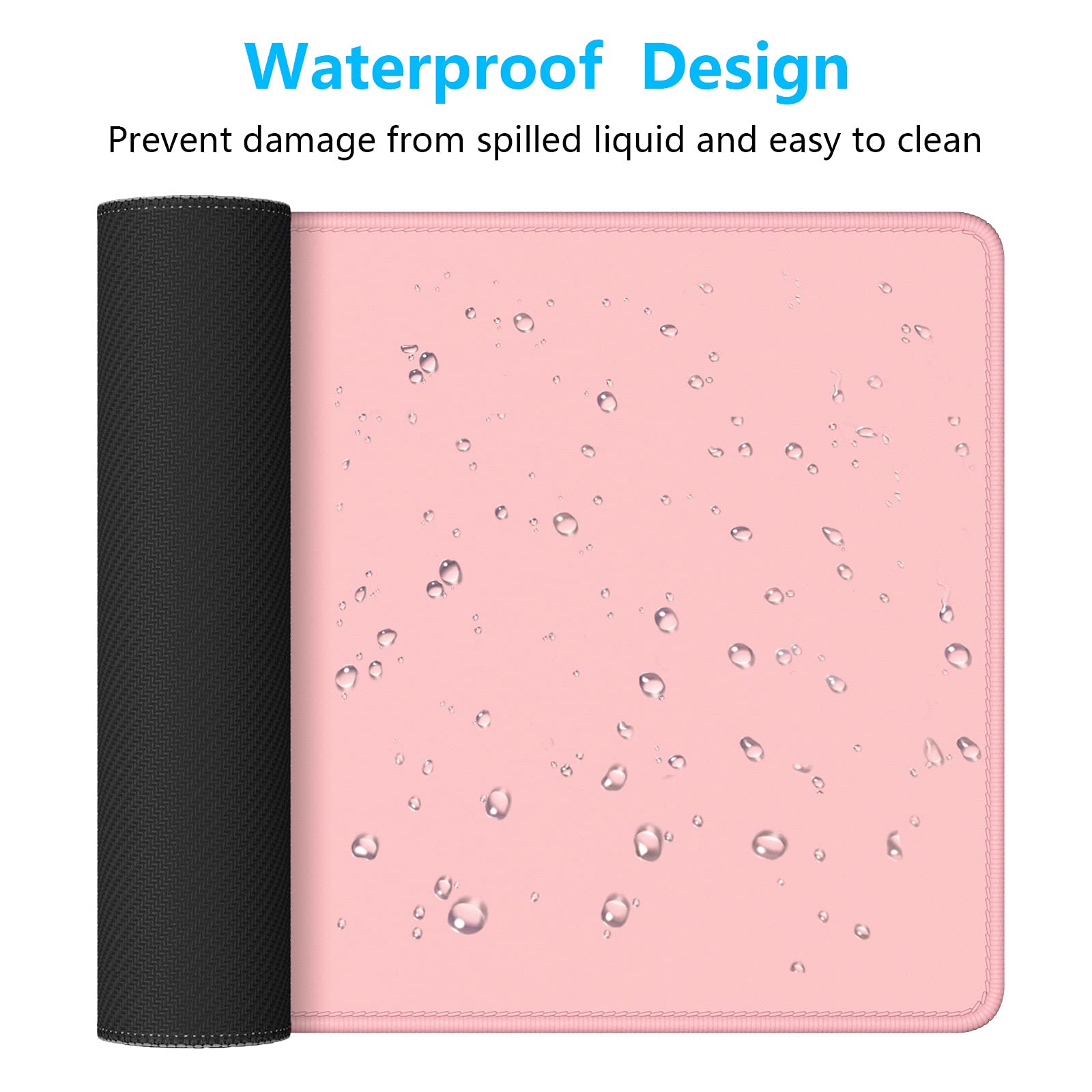 Dapesuom Large Mouse Pad, Extended Gaming Mouse Pad With Stitched Edges, Waterproof Desk Pads With Non-Slip Base, Computer Keybo