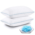 Vvz Shredded Memory Foam Pillows, Bed Pillows For Sleeping 2 Pack Standard Size 20 X 26 Inches, Luxury Hotel Cooling Gel Foam Pi