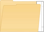 Tabbies Extenda-Jacket Strips, Convert Top Tab Cut Folders Into End Tab File Folders, White, 3/4' Tab Extension, Full End-Tab,