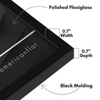 Americanflat 17X17 Picture Frame With Polished Plexiglass - Streamline Collection - Thin Square Picture Frame For Wall Display -