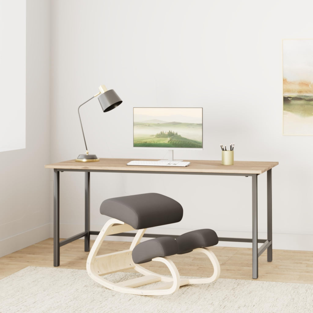 Luxton Ergonomic Kneeling Chair With Extra Padding - Posture Support Comfortable Desk Chair - Angled Rocking Stool & Balancing Seat - Natural Relief For Neck Or Back Pain (With Extra Padding)
