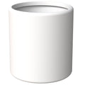 Tundra Series Poly Stone cylindrical Shape Planter in White 20 Dia, 22 High