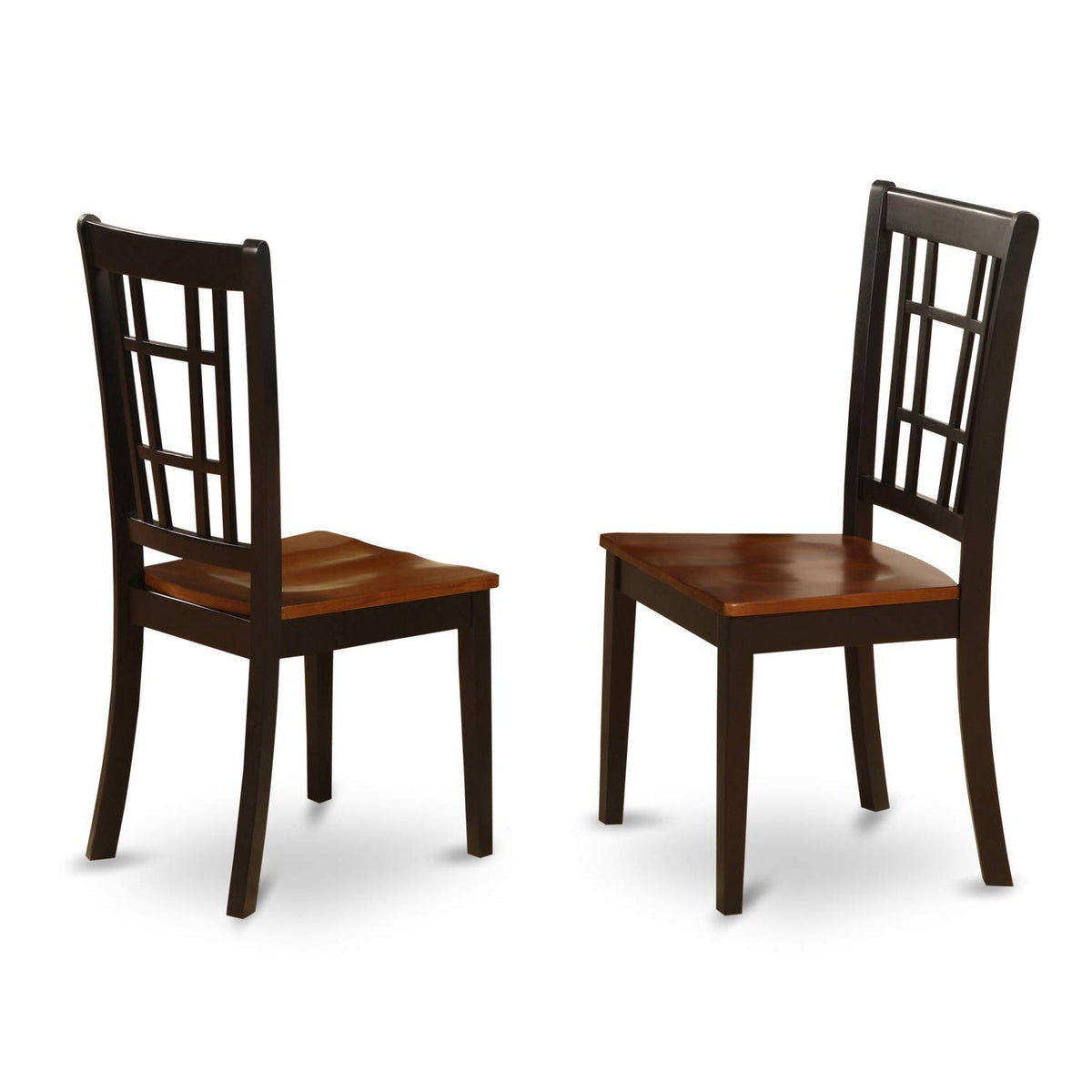 East West Furniture KENI7-BCH-W 7 Piece Modern Dining Table Set Consist of an Oval Wooden Table with Butterfly Leaf and 6 Dining Room Chairs, 42x60 Inch, Black & Cherry