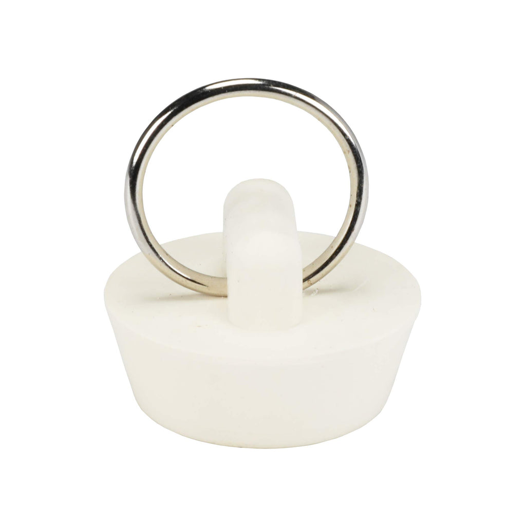 Danco 1-Inch Rubber Drain Stopper, White, Carded, 80223