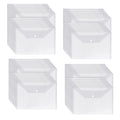 Rhblme 40 Pack Plastic Envelopes, 12' X 9' Clear Folders With Snap Closure, Plastic Reusable Poly Envelope Waterproof File Fol