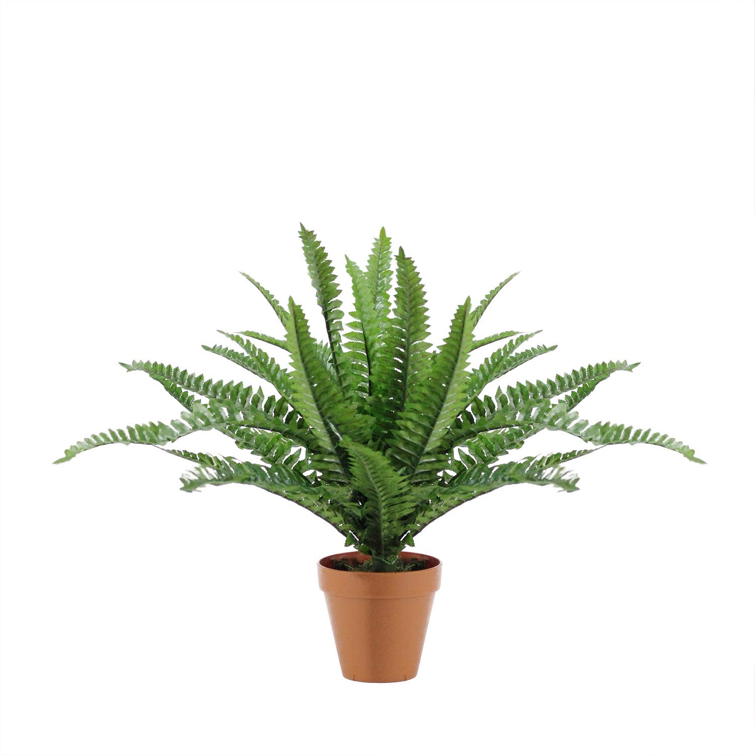 Northlight Potted Artificial Green Boston Fern Plant - 17.5