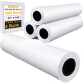 Voisen Wide Format Paper,4 Rolls Plotter Paper 24 In X 150 Ft, Cad Bond Rolls,20Lb,Bond Paper On 2' Core For Cad Printing On Wi