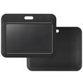 Uniclife 1 Pack Sliding Id Badge Holder Black Horizontal Hard Plastic Case With Clear Window Card Protector Pouch For Office Sch