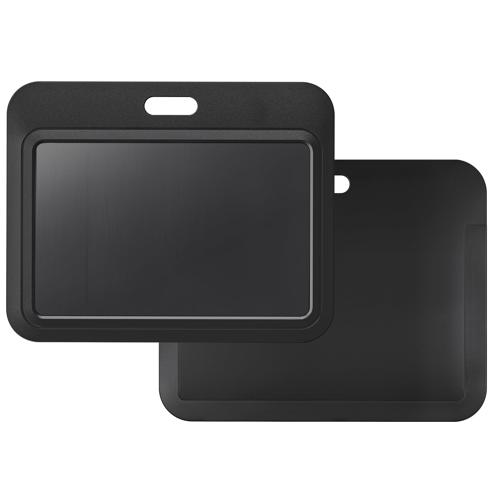 Uniclife 1 Pack Sliding Id Badge Holder Black Horizontal Hard Plastic Case With Clear Window Card Protector Pouch For Office Sch