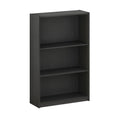 FURINNO JAYA Simple Home 3-Tier Adjustable Shelf Bookcase, Black
