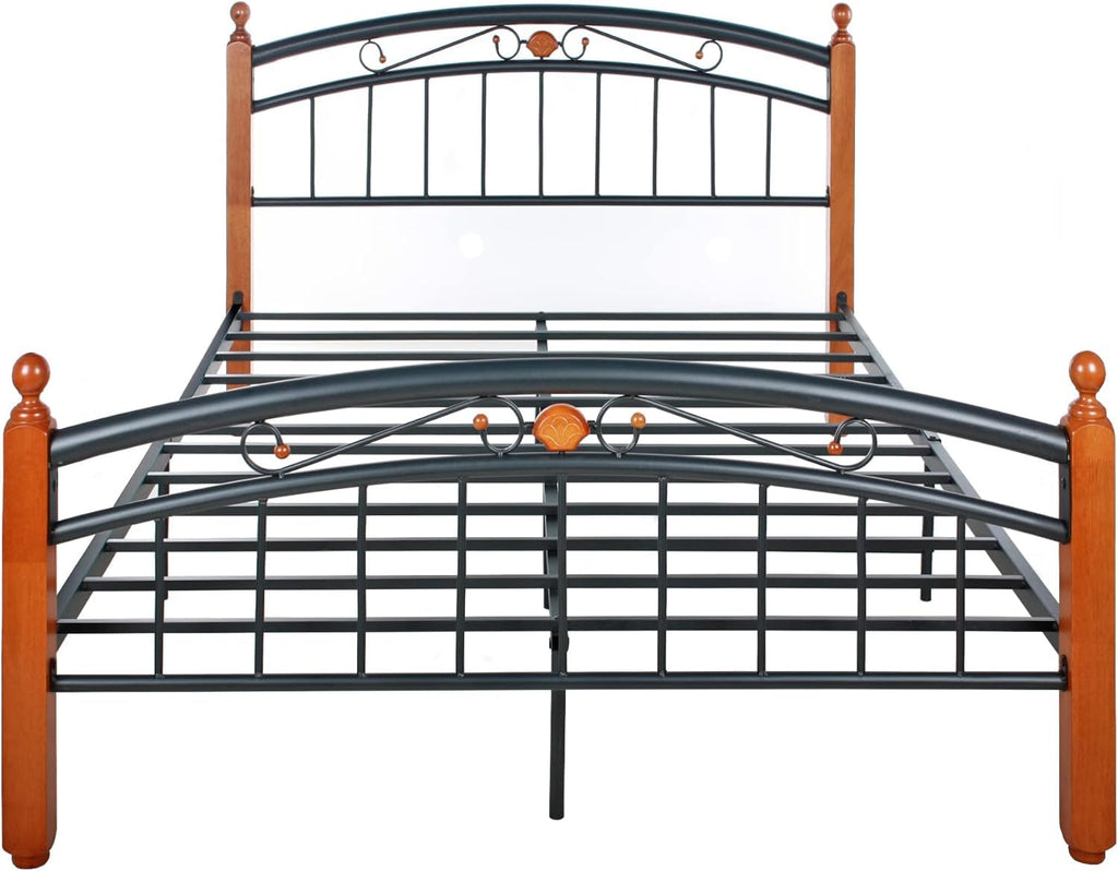 Woodpeckers Furniture And Mattress Lexus Metal & Wood Bed Frame Queen