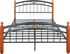 Woodpeckers Furniture And Mattress Lexus Metal & Wood Bed Frame Queen