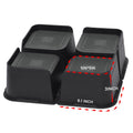 Mymulike Bed Risers Heavy Duty, Oversized Furniture Risers, Support Up To 6000 Lbs, Lift 3 Inch For Couch, Sofa, Table,Chair (Bl