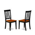 East West Furniture QUAN5-BCH-W 5 Piece Dining Room Table Set Includes a Rectangle Kitchen Table with Butterfly Leaf and 4 Dining Chairs, 40x78 Inch, Black & Cherry