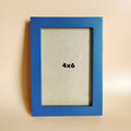 KELE MODEL 4x6 Picture Frames Blue Solid Wood Frame, Plastic Panel (Film Needs to be Removed) Table or Wall.Front Window Opening