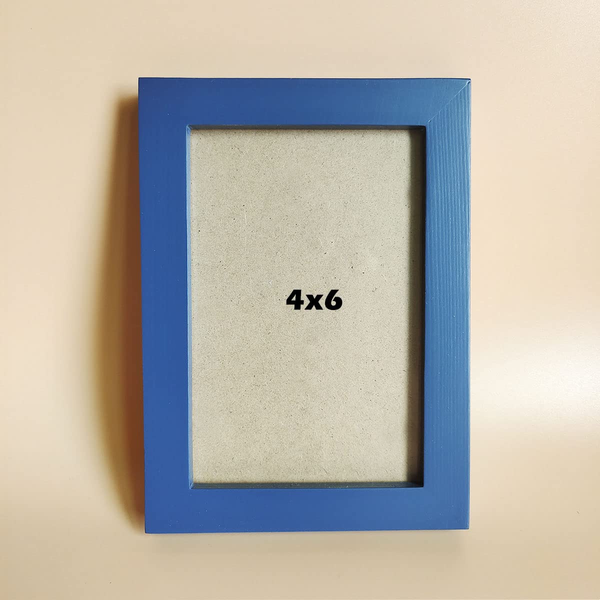 KELE MODEL 4x6 Picture Frames Blue Solid Wood Frame, Plastic Panel (Film Needs to be Removed) Table or Wall.Front Window Opening