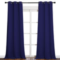 NICETOWN Window Drapes Long Curtains - Living Room Panels Grommet Top Window Treatment for Hall & Guest Room (Navy Blue, 42 inch