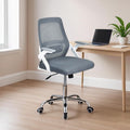 Nilkamal Vergo Mid Back Mesh Office Chair| Adjustable Height And Swing Arms | Chair For Home, Desk, Study | Grey