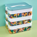 Toys Organizer Storage Case for Lego Box Kids Toy Stackable Building Blocks with Lids Bins Adjustable Lego Storage Containers Pl