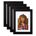 5x7 Black Picture Frames Natural Solid Wood Environmental Paint Photo Frame for Table or Wall Decorate, 4 Pack