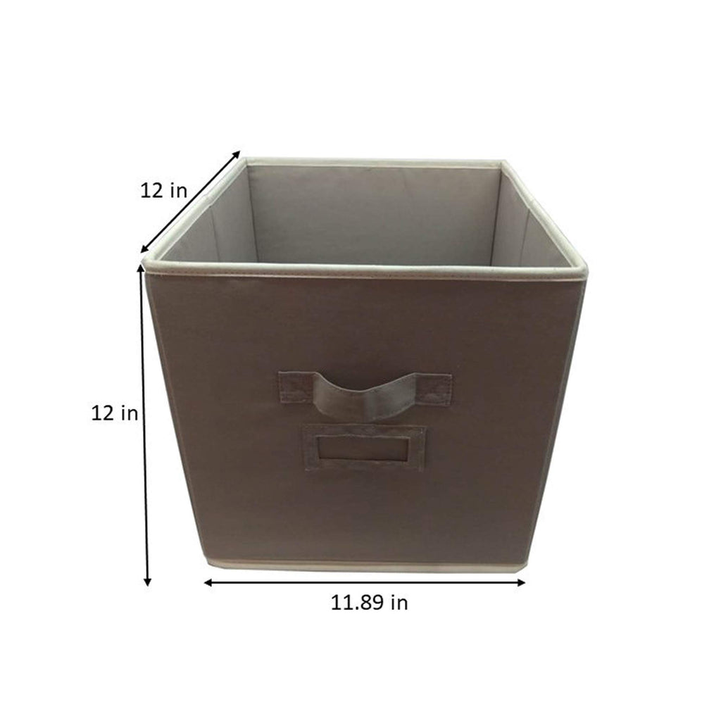 Elegant Home Fashions Open Soft Organizer Without Lid Storage Bin, Beige