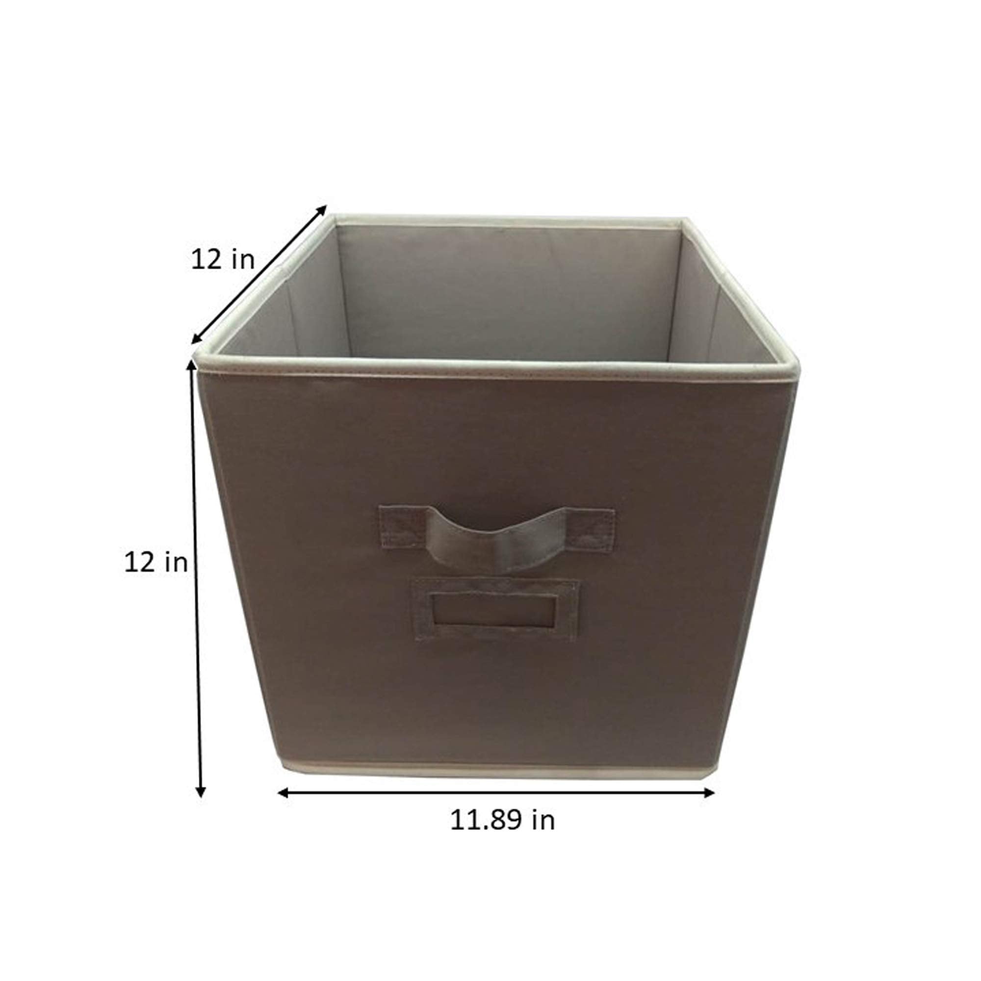 Elegant Home Fashions Open Soft Organizer Without Lid Storage Bin, Beige