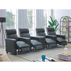 Coaster Toohey 5-Piece Theater Seating (4R), Black