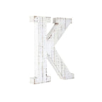 HomeRoots 16' Distressed White Wash Wooden Initial Letter K Sculpture