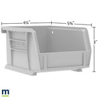 Akro-Mils 30210 Akrobins Plastic Hanging Stackable Storage Organizer Bin, 5-Inch X 4-Inch 3-Inch, Blue, 24-Pack
