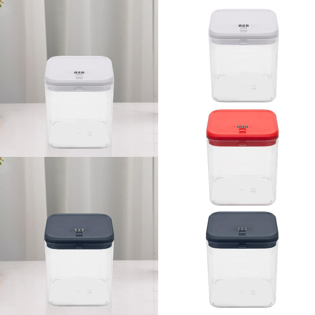 ECOMISTIQ Phone Lock Box Portable Clear Lockable Storage Box for Kitchen Home Tabletop White|Home & Garden | Household Supplies 