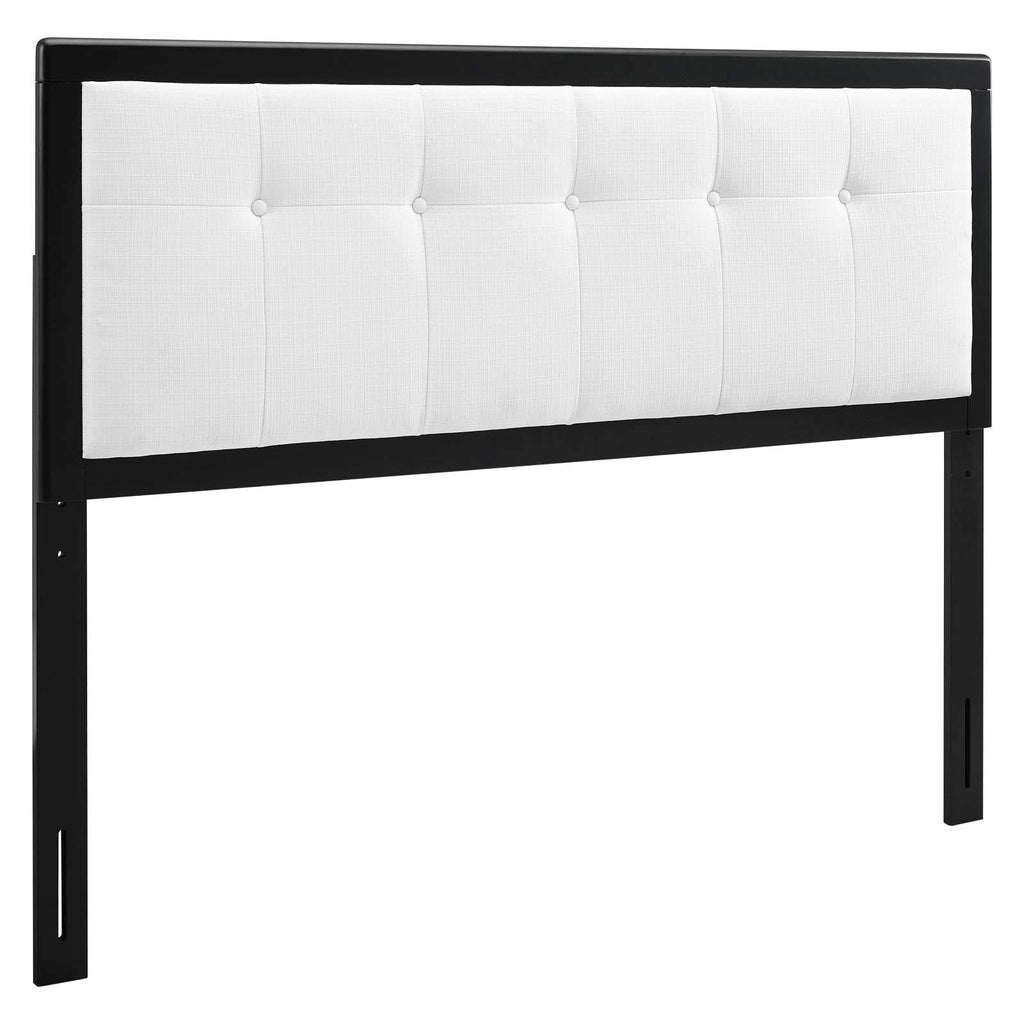 Modway Draper Tufted Twin Fabric And Wood Headboard In Black White