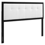 Modway Draper Tufted Full Fabric And Wood Headboard In Black White