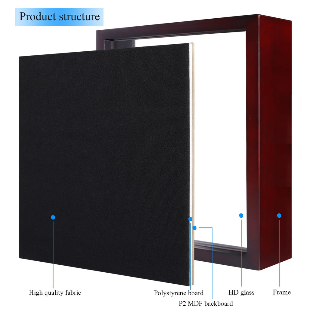 1Dot2 8X8 Shadow Box Frame With Linen Back, Pine Wood Frame With Hd Glass Display Case For Wall And Tabletop 1.2    Interior Dep