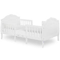 SweetPea Baby Rose 3-in-1 Convertible Toddler Bed in White, Greenguard Gold Certified, JPMA Certified, Safety Rails, Made of Sus