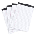 Zztx Legal Pads Note Pads 5 X 8 Inch Lined Writing Pads, 50 Sheets Per Writing Pad, 4 Pack (White)