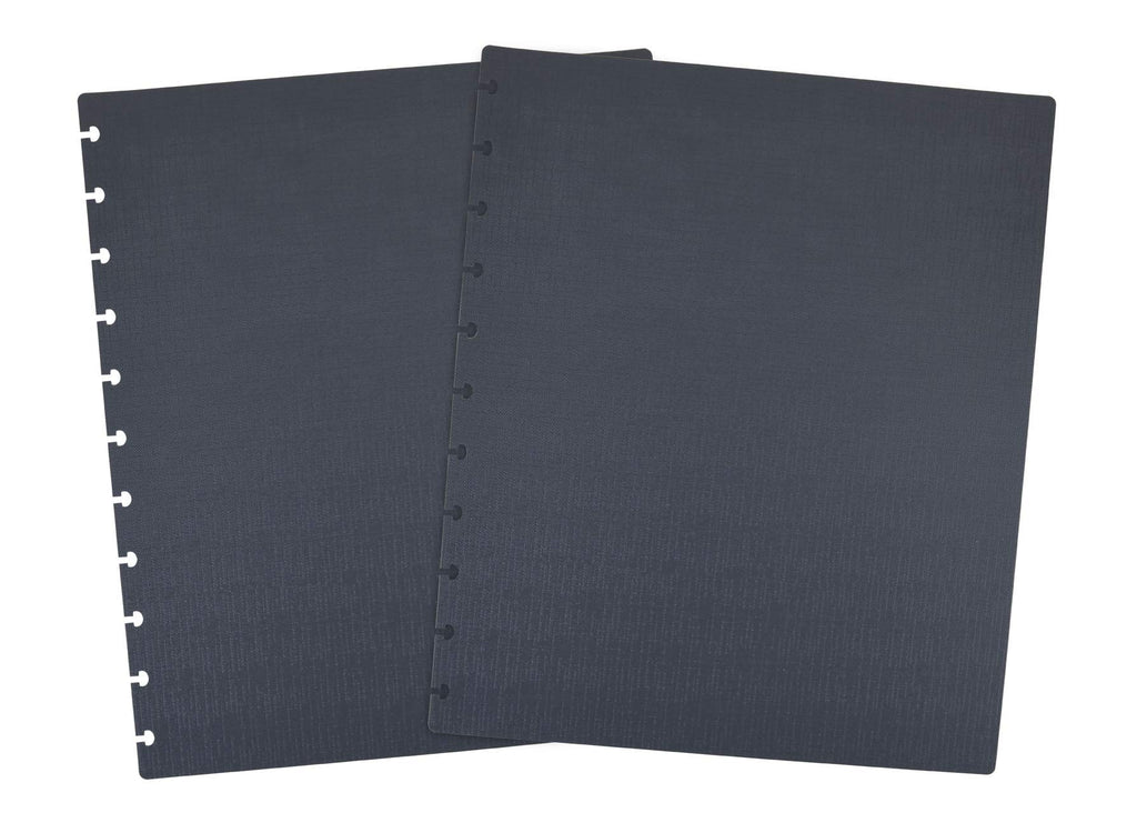 Talia Discbound Notebooks, Planner, Customizable, (Charcoal W/Charcoal Discs, Junior (5.5In X 8.5In))