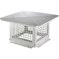 VEVOR Chimney Cap 12 x 12 inch Practical Accessories & Easy Installation, Fits Mesh Covers Outside Clay Flue Shingles, Silver