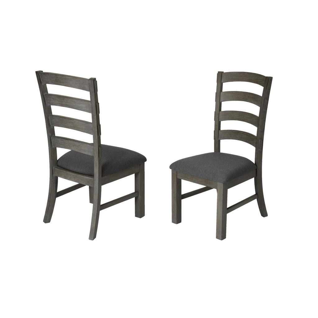 Best Quality Furniture 7Pc Dining Set (1 Table + 1 Bench + 5 Chairs) Gray