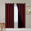 Yakamok Lilac 100% Blackout Lined Curtains, 2 Thick Layers Completely Blackout Window Treatment Thermal Insulated Drapes For Kit