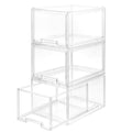 AZ.MIFENO Large Clear Stackable Storage Drawers, PullOut Drawer, 3 Packs
